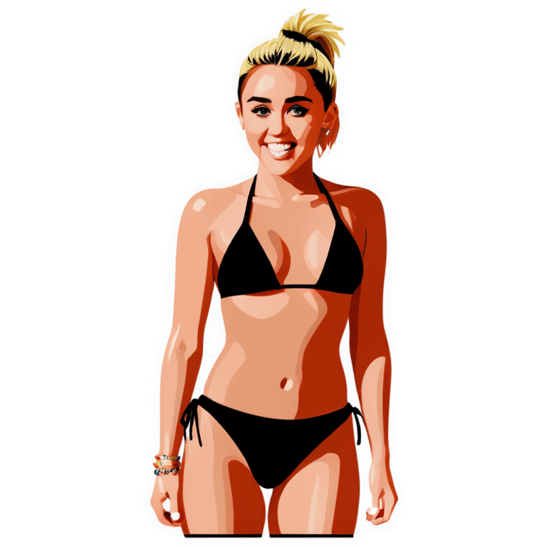 Miley Cyrus in a bikini emoji