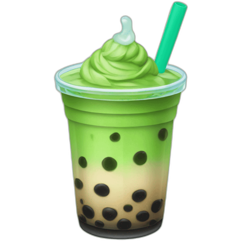 Matcha bubble tea emoji