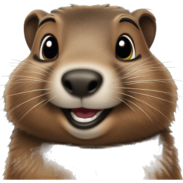 Groundhog smiling  emoji