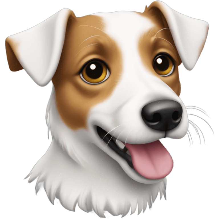 Cute long haired jack russel  emoji