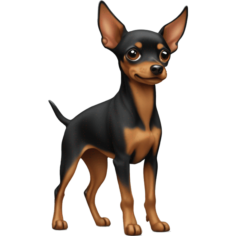 Miniature caramel pinscher emoji