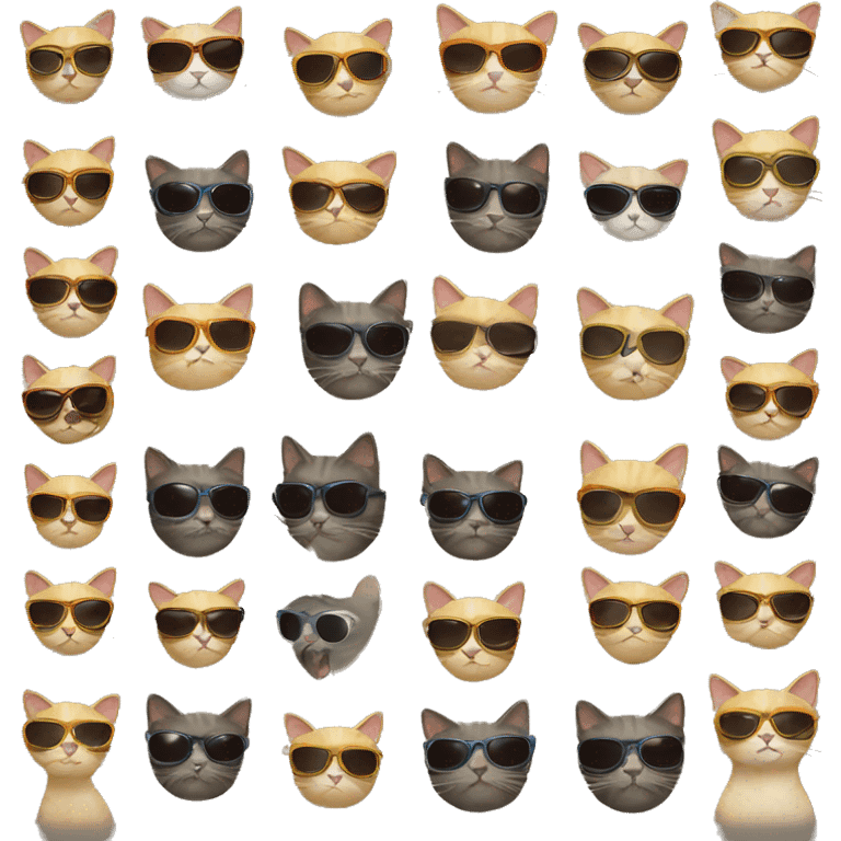 Cats with sunglasses  emoji