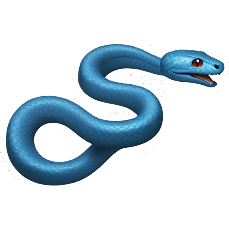 Blue snake emoji