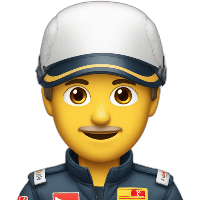 A pilot of formula one emoji