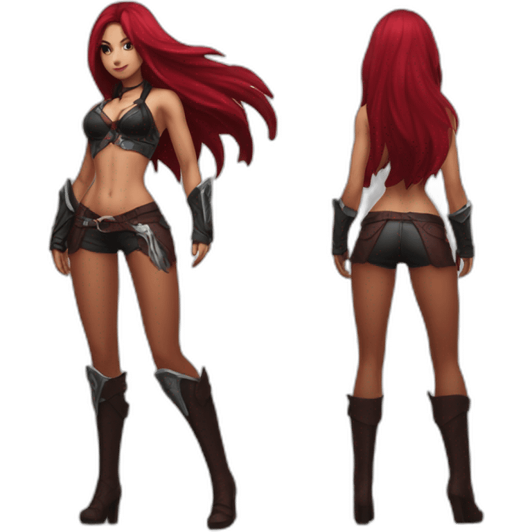 Katarina posing legs and ass sfw emoji