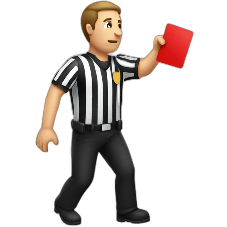 referee giving a red card emoji