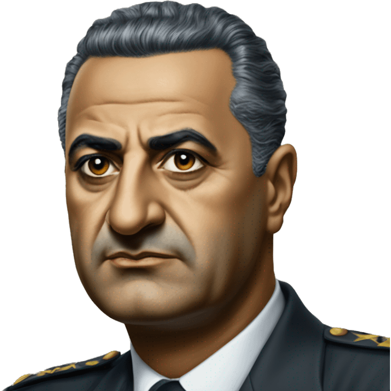 Gamal Abdel Nasser photorealistic serious emoji