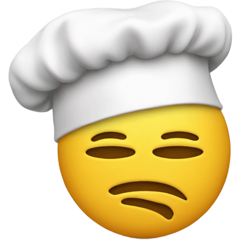 Kissy face emoji with a chefs hat on  emoji