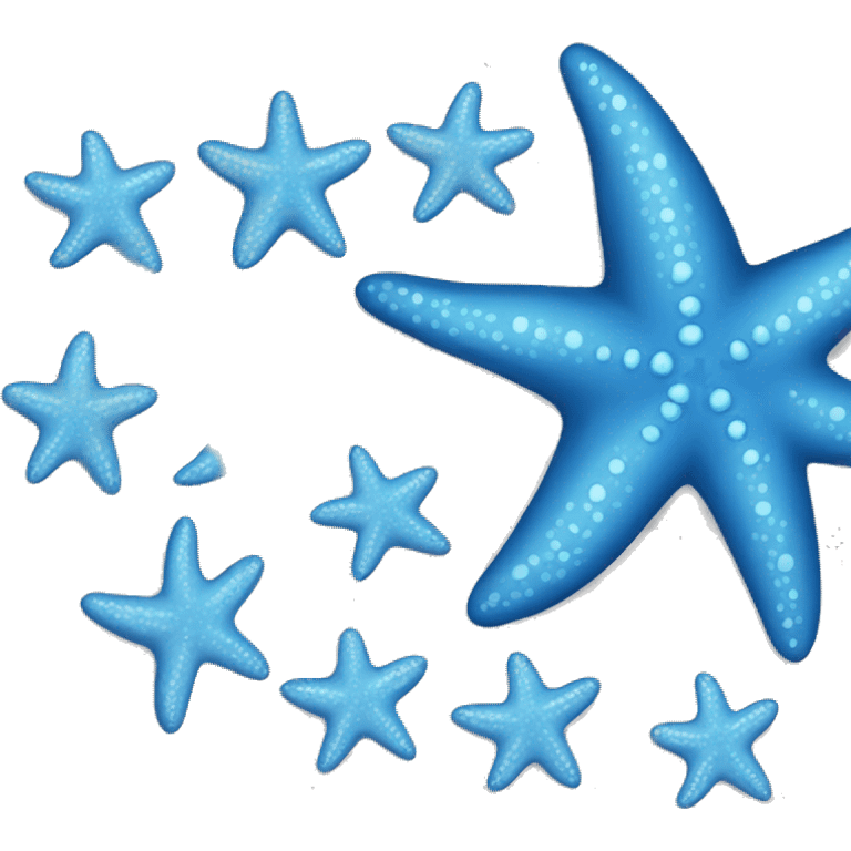 Blue starfish emoji