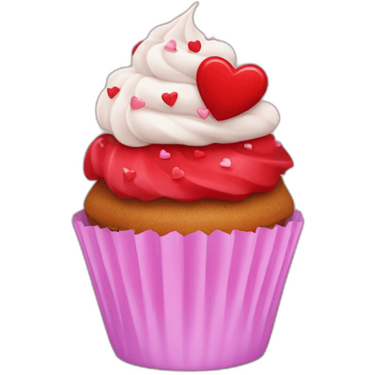 Valentine’s Day cupcake emoji