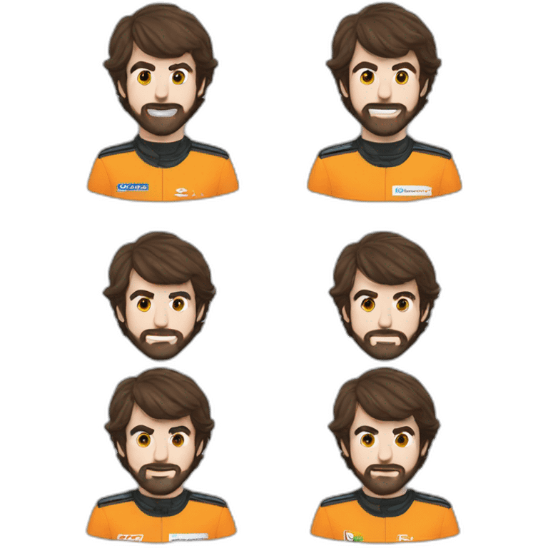 Fernando Alonso with a combination of Alpine f1 team emoji