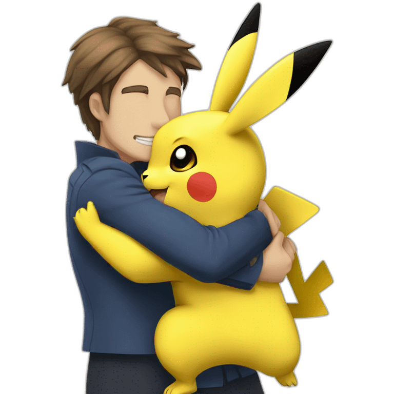 Napoléon hug pikachu emoji