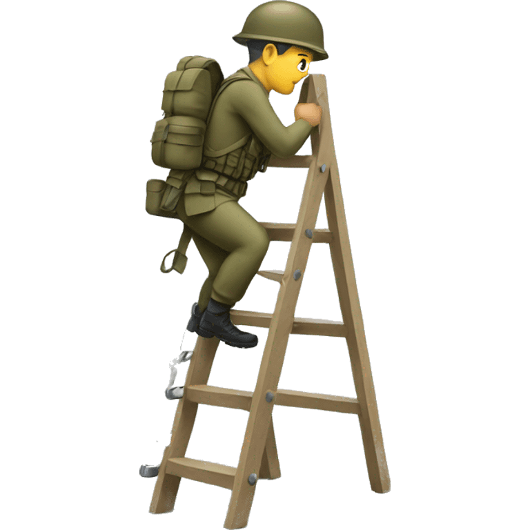 soldier climbing on a ladder emoji