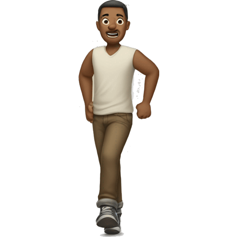 three legged man,  emoji