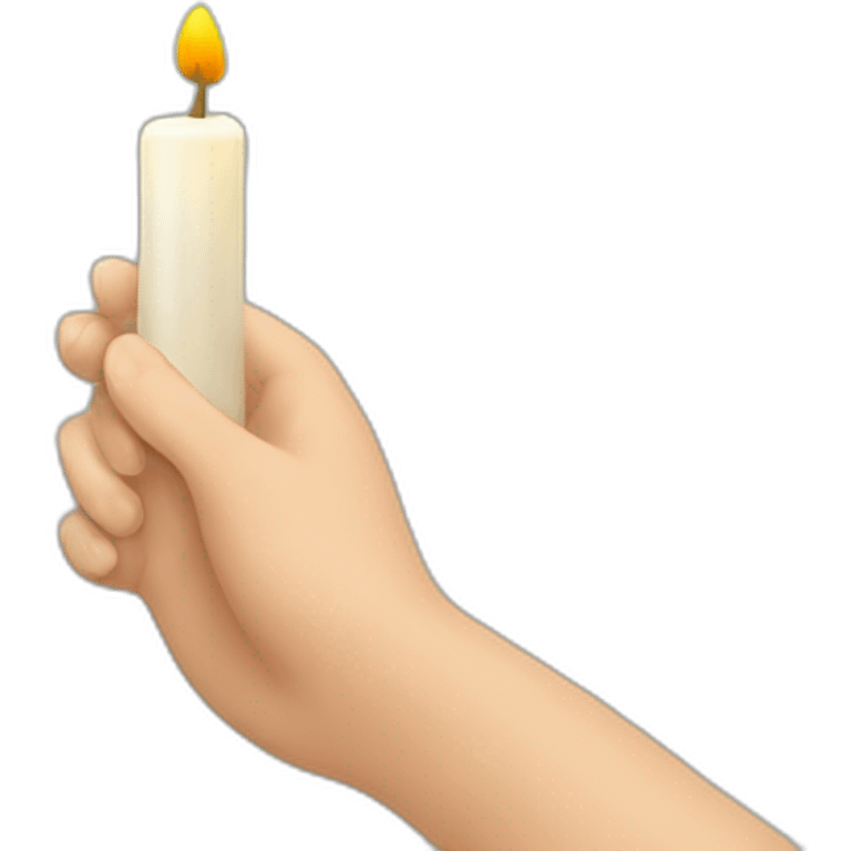 Hand Lighting a candle emoji