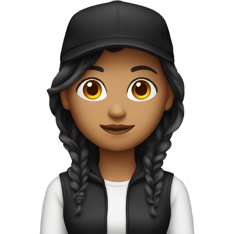 woman black cap emoji