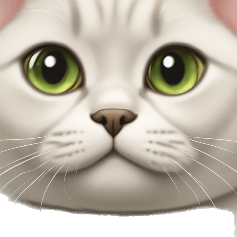 Cream british shorthair green eyes emoji