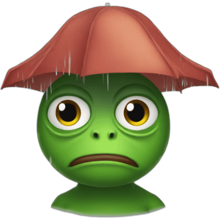 pepe rain but low quality emoji