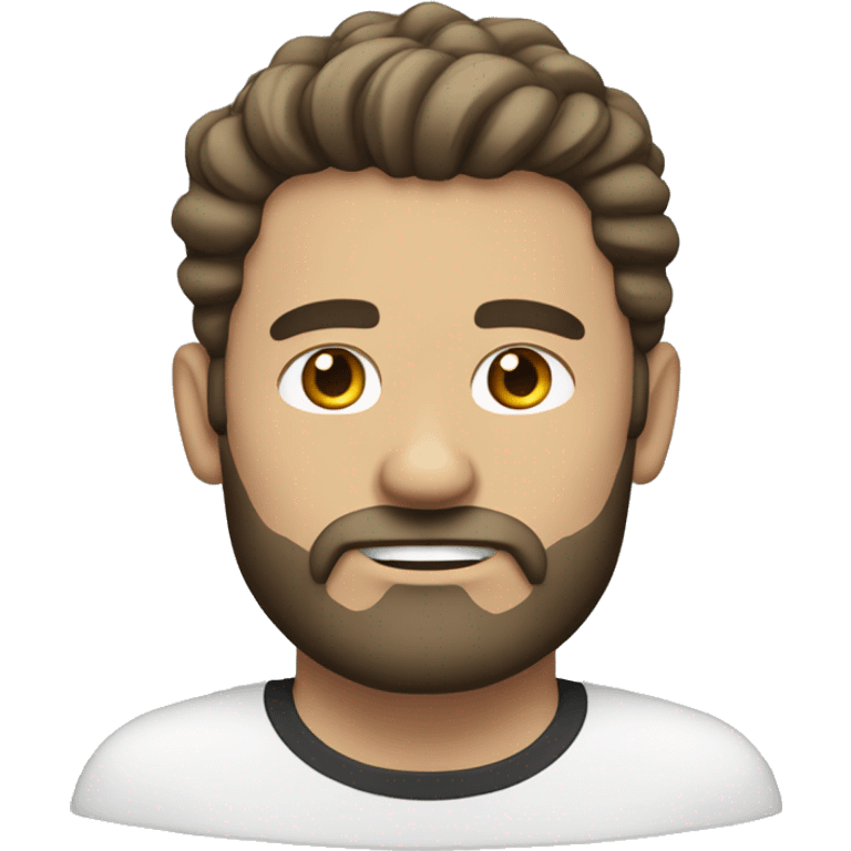 Hombre blanco con barba, pelo canoso  emoji