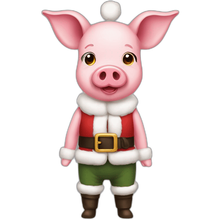 PiG dress lik santa claus  emoji