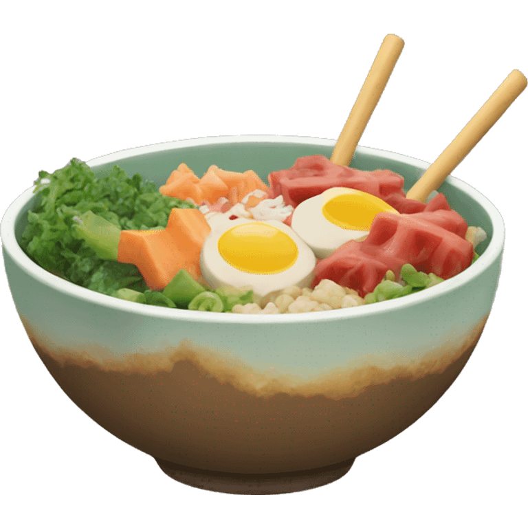 Poke bowl emoji