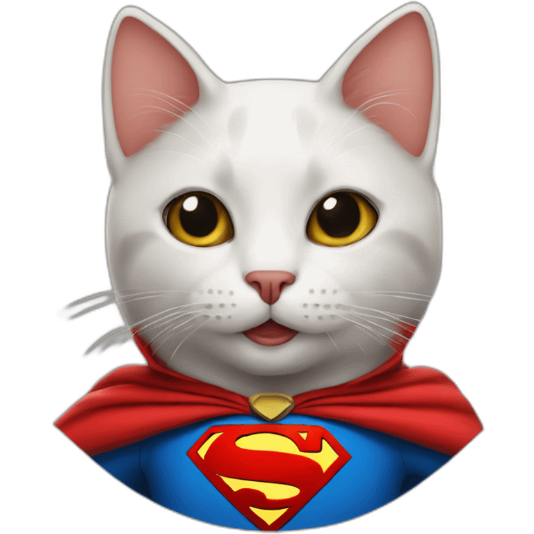 cat in a superman costume emoji