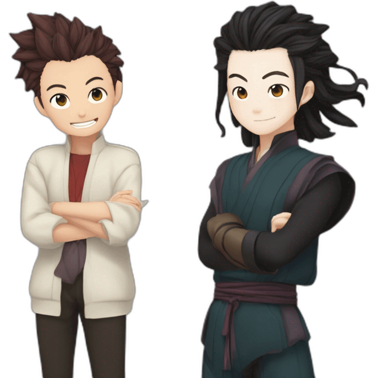 Tanjiro anddraken and mikey kun nezuko emoji