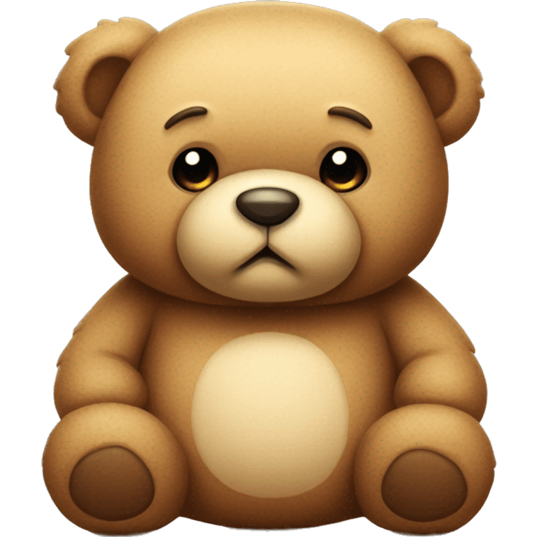  frowning teddy bear, cute emoji