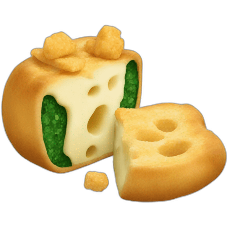 bolón de verde con queso y chicharrón emoji