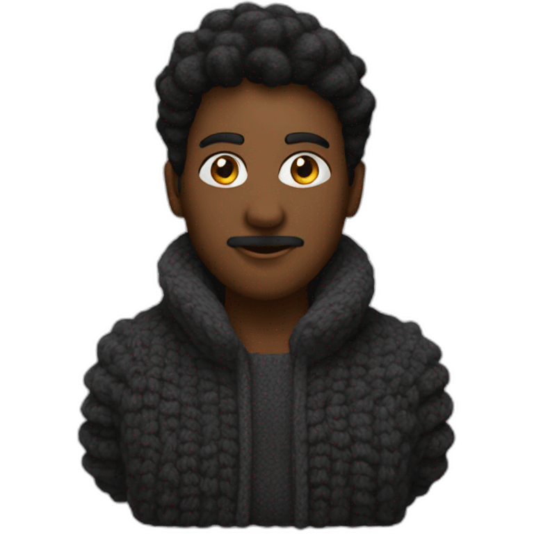 a black blastava in wool emoji