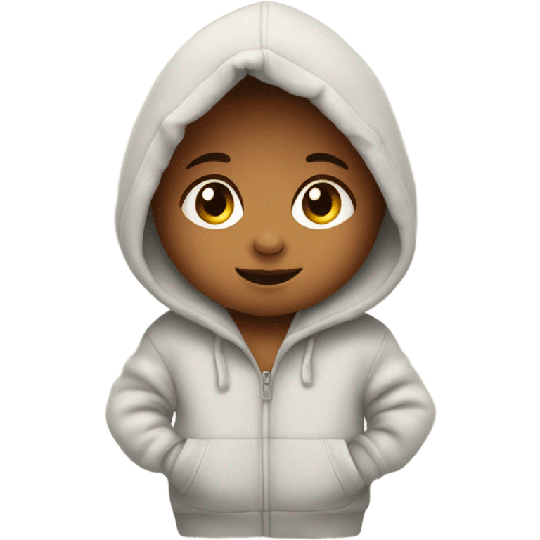 Baby with a hoodie  emoji