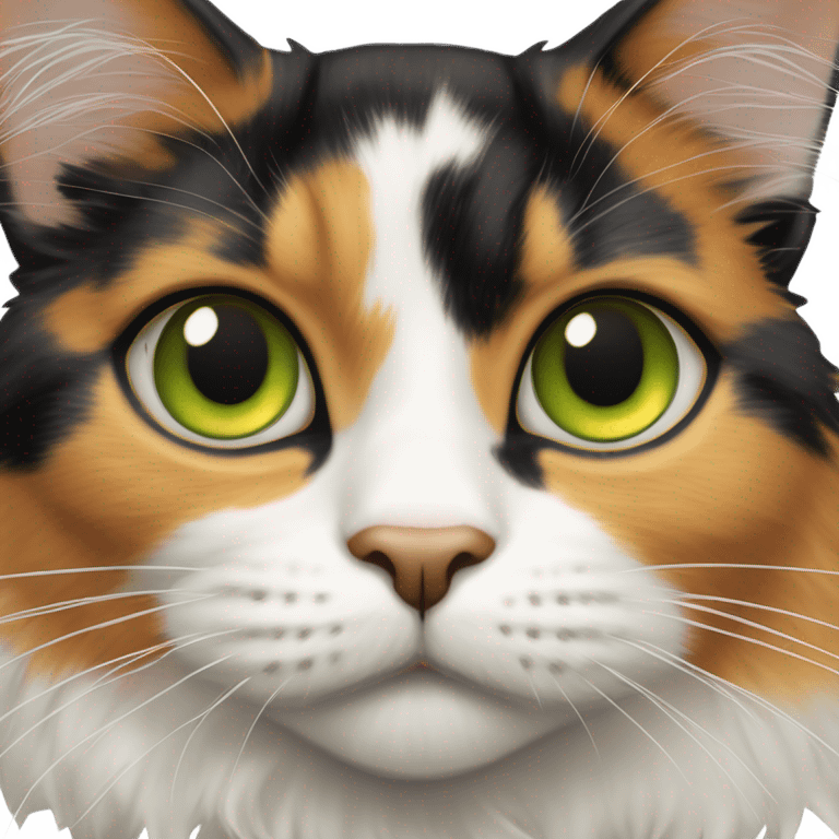 A calico cat face emoji