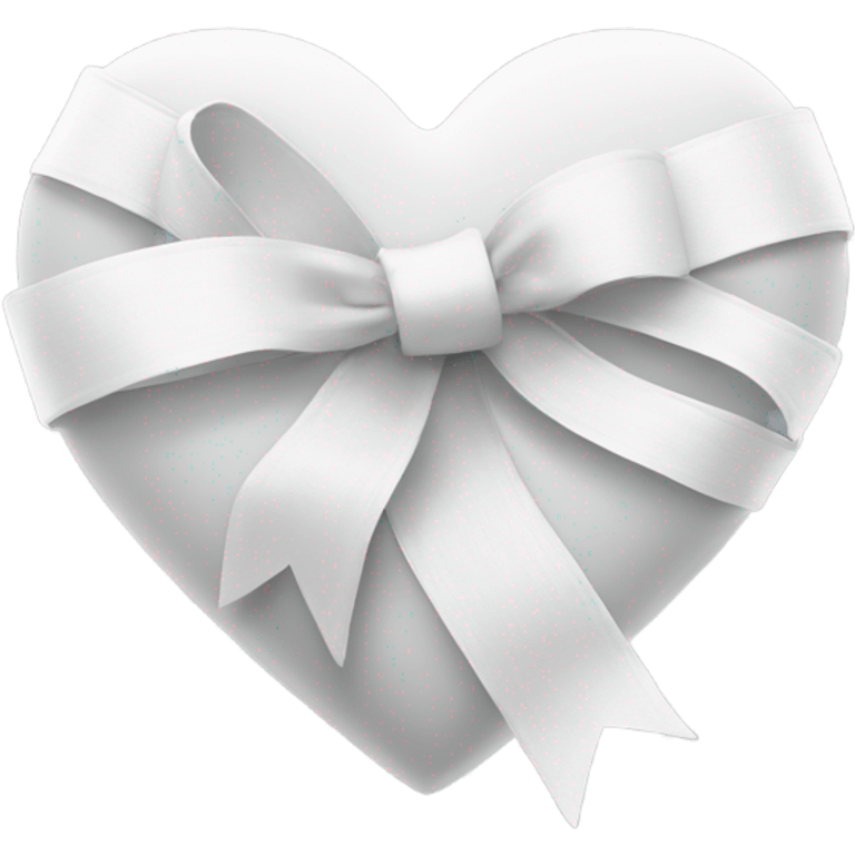 White heart with ribbon  emoji