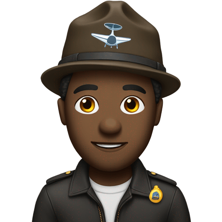 Wayne wearing a pilot’s hat emoji