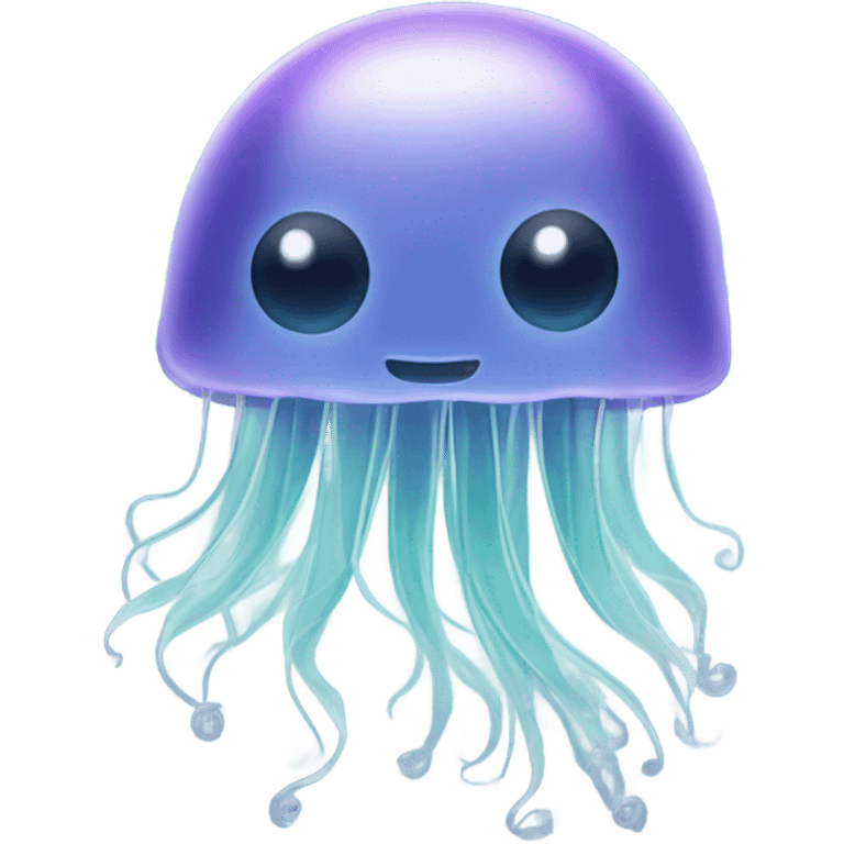 Eye lashes on a jellyfish emoji