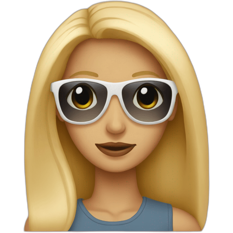 Blonde sunglasses  emoji