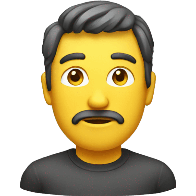 3d serious privacy emoji