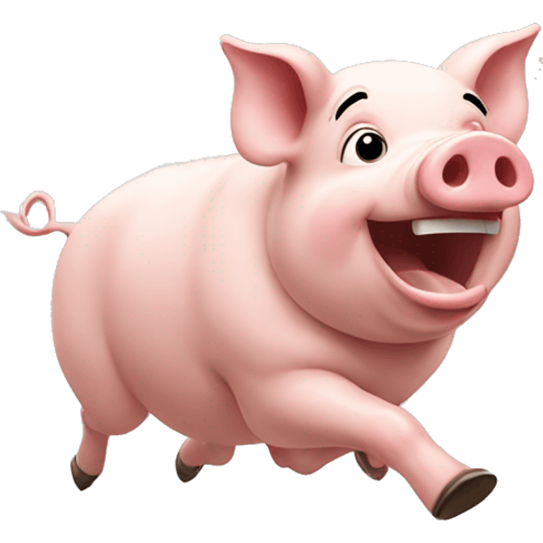 Pig running emoji