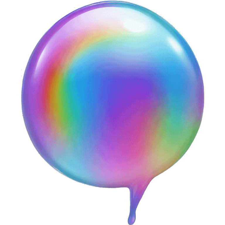 shiny rainbow bubble  emoji