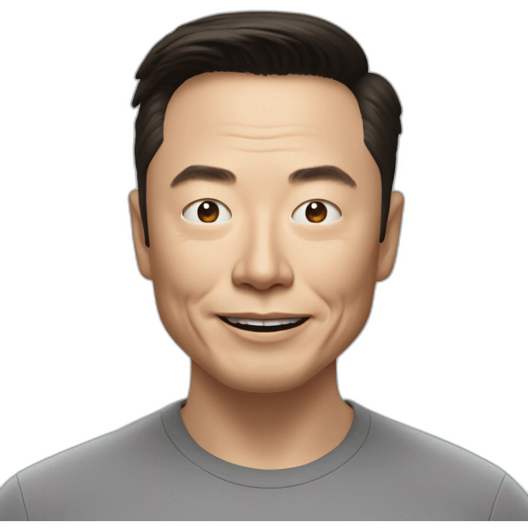 Asian Elon musk ai meme emoji