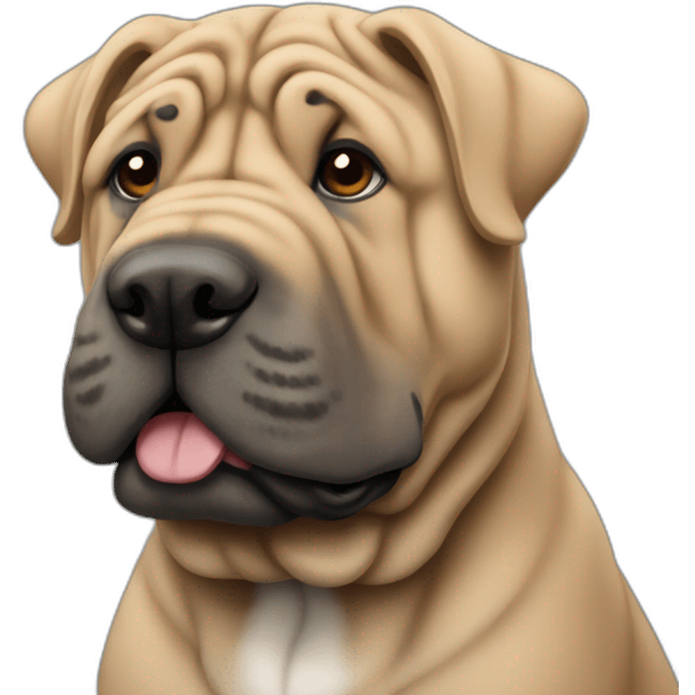 Sharpei gris emoji