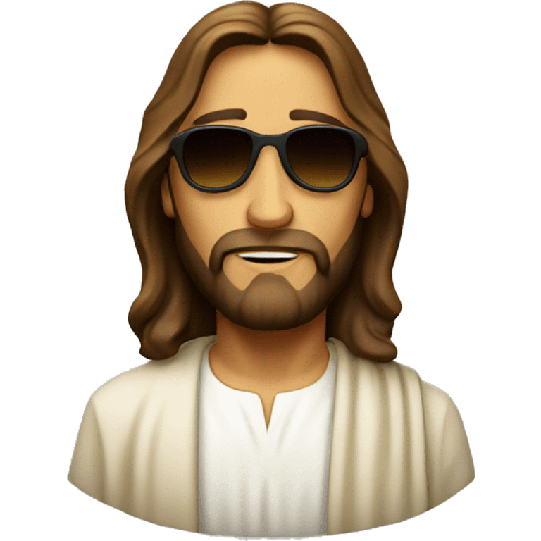 Jesus wearing sunglasses emoji