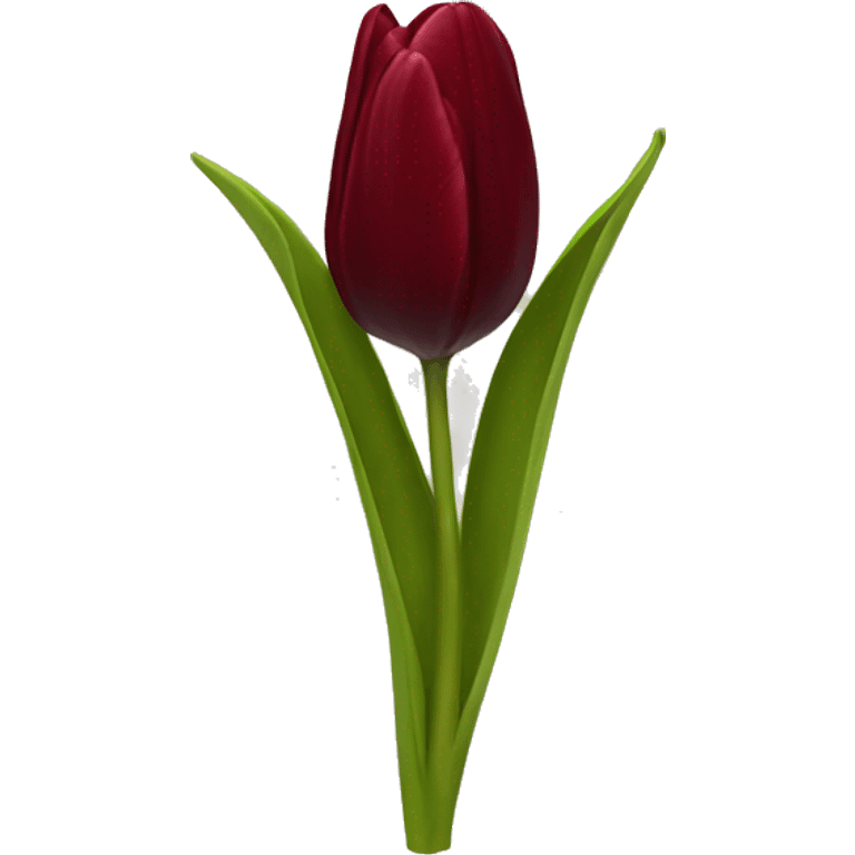 Dark red tulip emoji