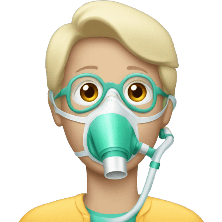 person with oxygen mask emoji