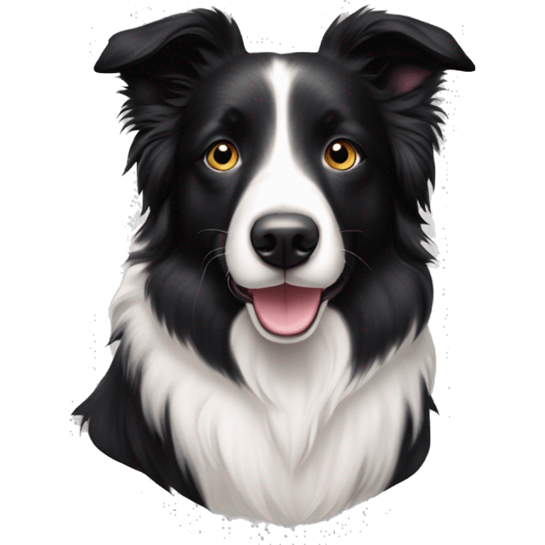 cachorro border collie com orelhas em pé emoji