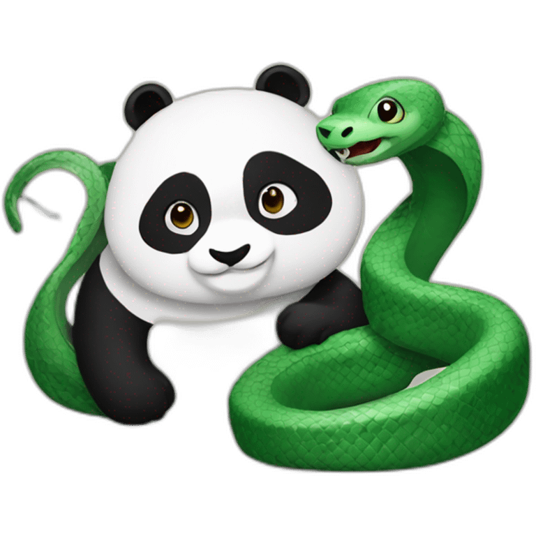 Snake and panda emoji