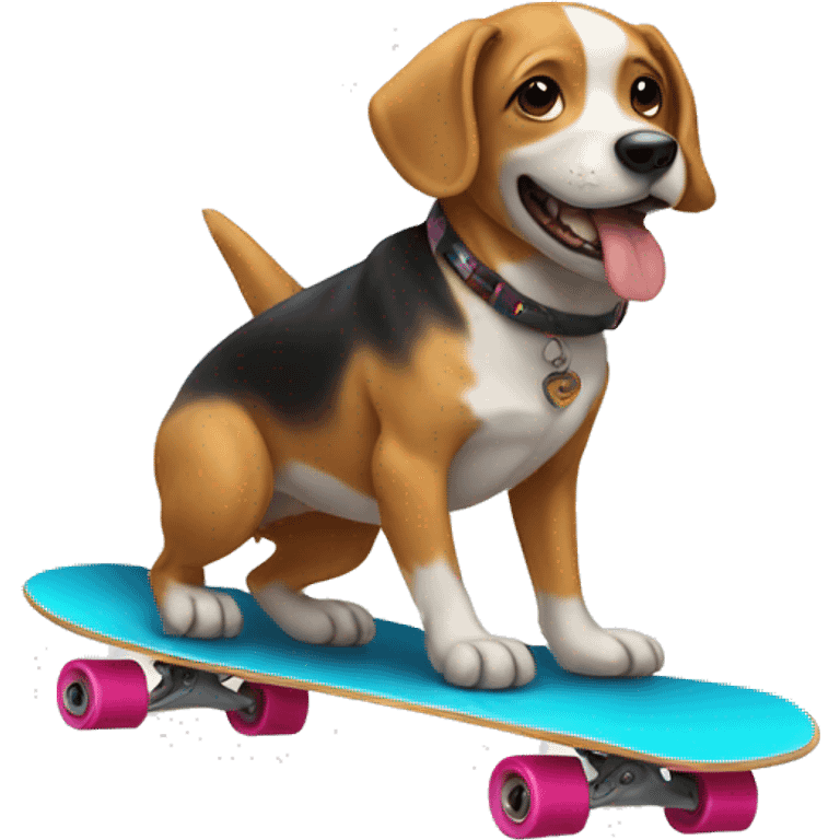 Dog on skateboard  emoji