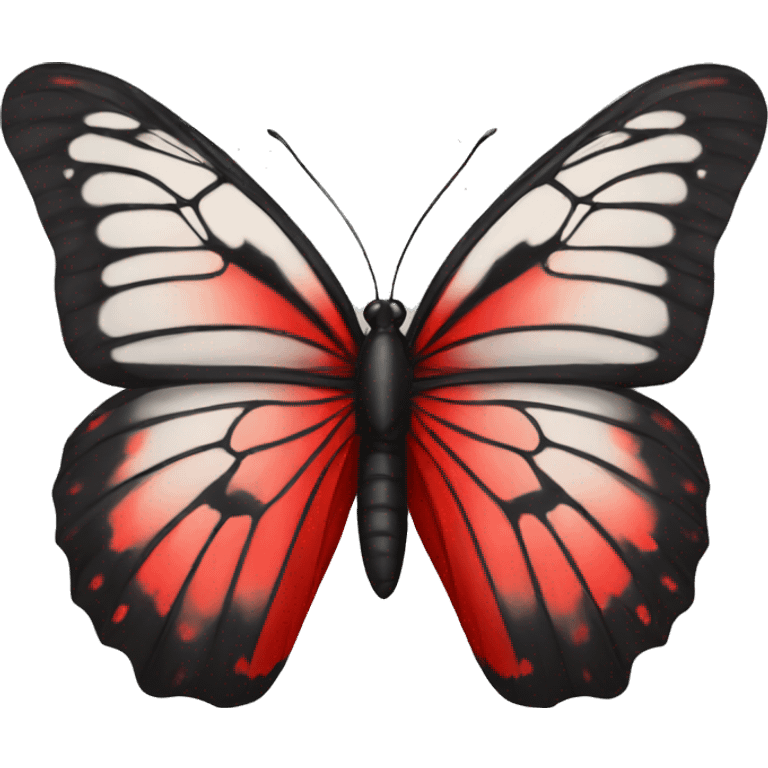 Black red butterfly emoji