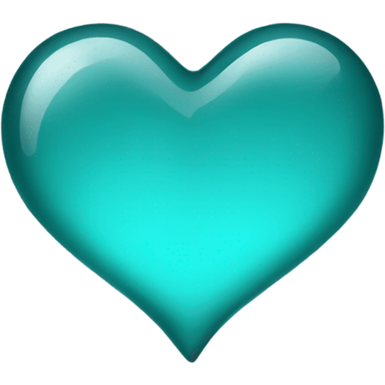 Glass Aqua heart emoji