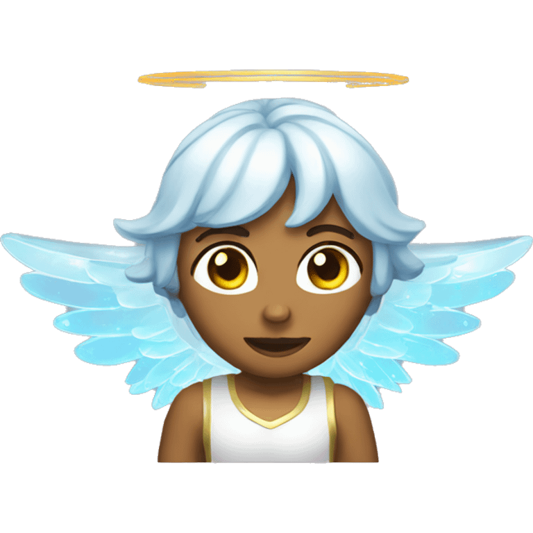 Holographic angel emoji